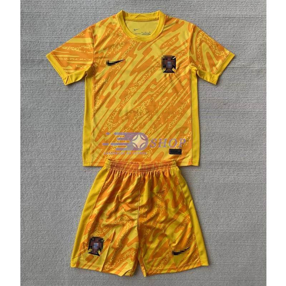 Camiseta De Portero Portugal 2024 Amarillo Niño Kit