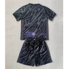 Camiseta De Portero Portugal 2024 Negro Niño Kit