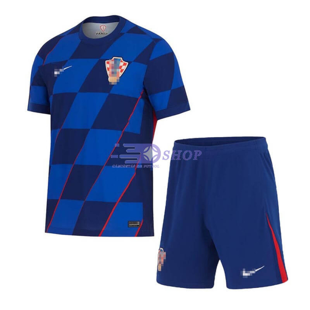 Camiseta Croacia 2024 2ª Equipación Niño Kit
