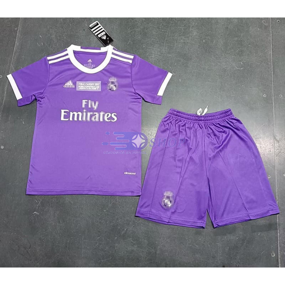 Camiseta Real Madrid 16/17 2ª Equipación Retro Niño Kit