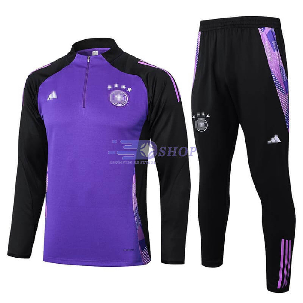 Sudadera de Entrenamiento Alemania Morado/Negro 2024 Kit