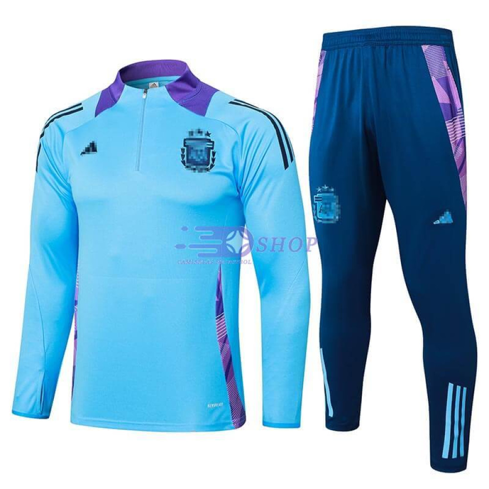 Sudadera de Entrenamiento Argentina Azul/Morado 2024 Kit