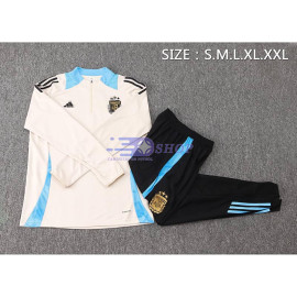 Sudadera de Entrenamiento Argentina Beige/Azul 2024 Kit