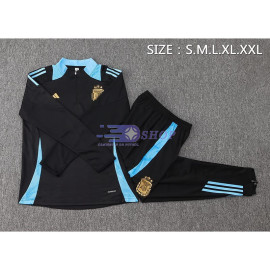 Sudadera de Entrenamiento Argentina Negro/Azul 2024 Kit