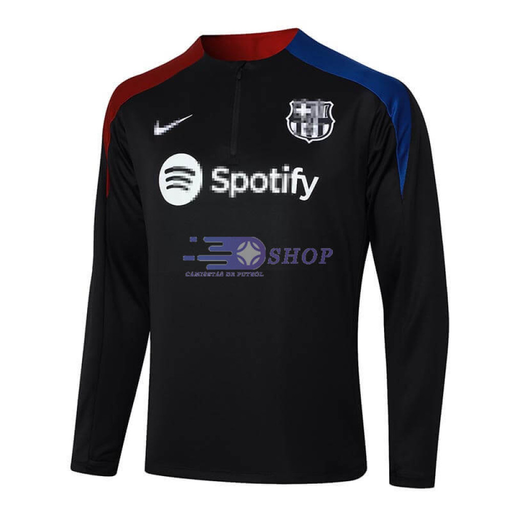 Sudadera de Entrenamiento Barcelona Negro/Rojo/Azul 2024/2025
