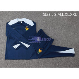 Sudadera de Entrenamiento Francia Azul Marino 2024 Kit
