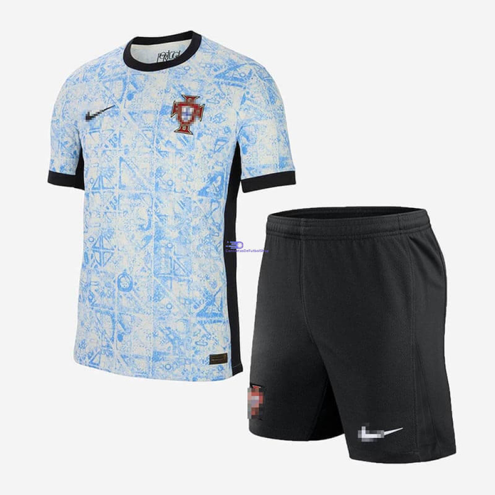 Camiseta Portugal 2024 2ª Equipación Niño Kit