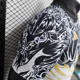 Camiseta Real Madrid Negro/Blanco/Dorado 2024/2025 (EDICIÓN JUGADOR)