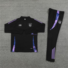 Sudadera de Entrenamiento Alemania Negro/Morado 2024 Kit