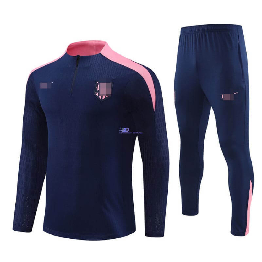 Sudadera de Entrenamiento Atlético de Madrid Azul Marino/Rosa 2024/2025 Kit