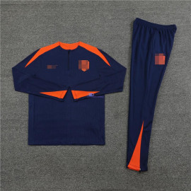 Sudadera de Entrenamiento Holanda Azul/Naranja 2024 Kit