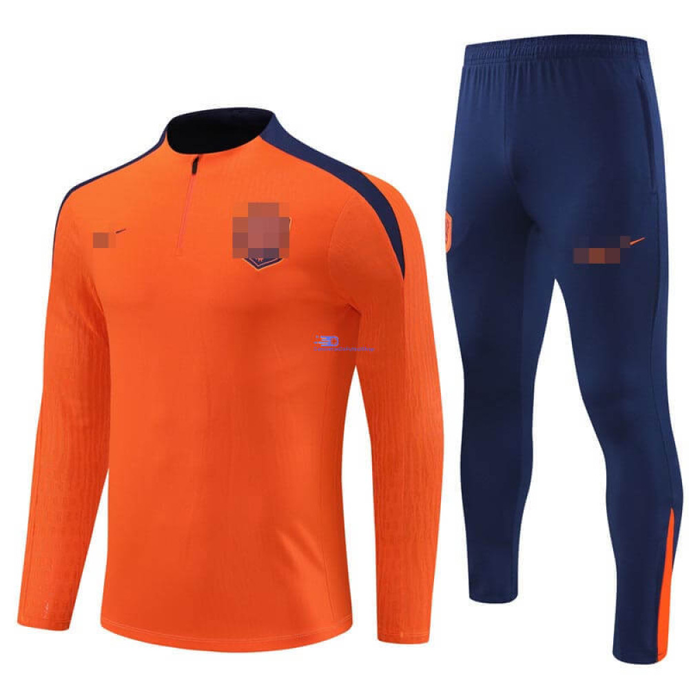 Sudadera de Entrenamiento Holanda Naranja 2024 Kit