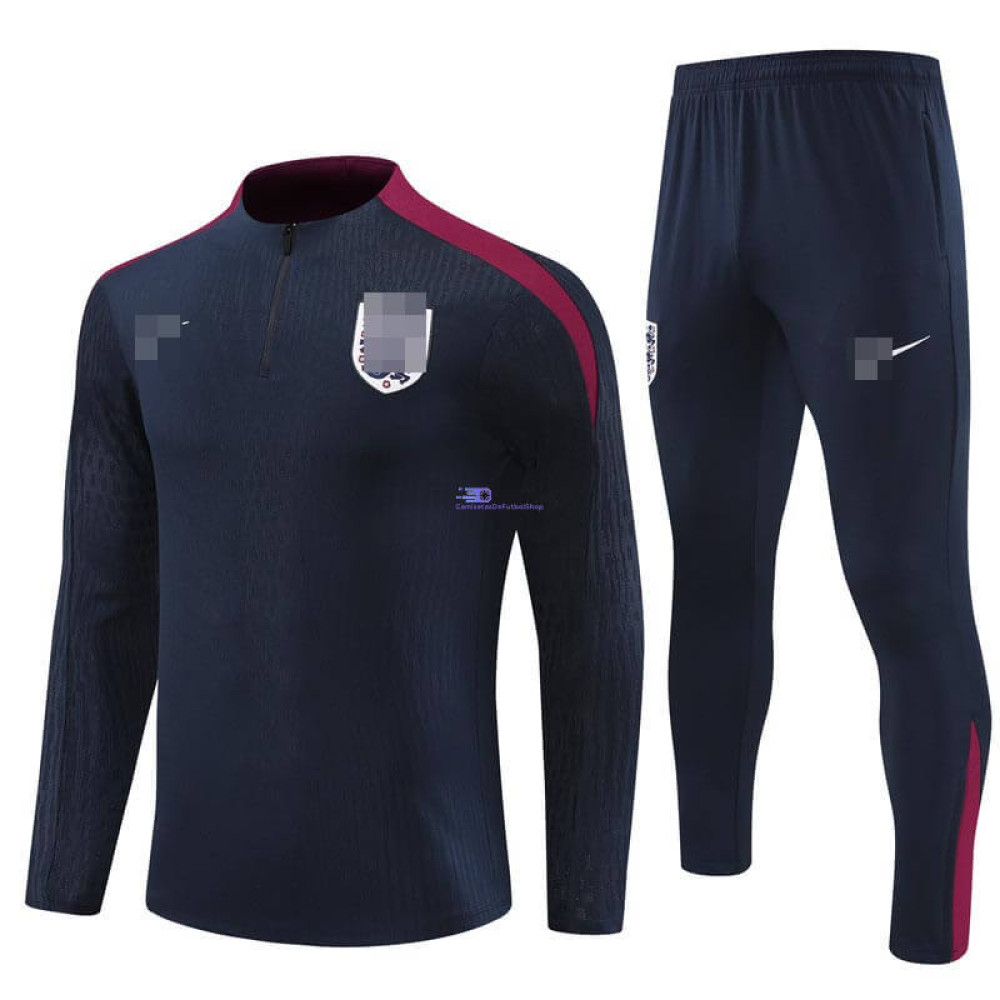 Sudadera de Entrenamiento Inglaterra Azul Marino/Rojo 2024 Kit