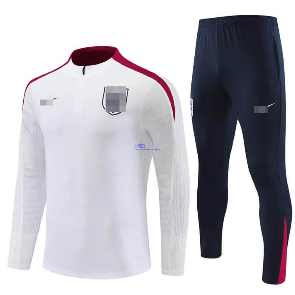 Sudadera de Entrenamiento Inglaterra Blanco/Rojo 2024 Kit
