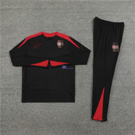 Sudadera de Entrenamiento Portugal Negro/Rojo 2024 Kit
