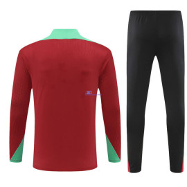 Sudadera de Entrenamiento Portugal Rojo/Verde 2024 Kit