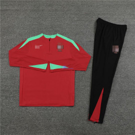 Sudadera de Entrenamiento Portugal Rojo/Verde 2024 Kit