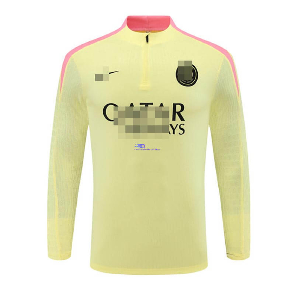 Sudadera de Entrenamiento PSG Amarillo Claro/Rosa 2024/2025