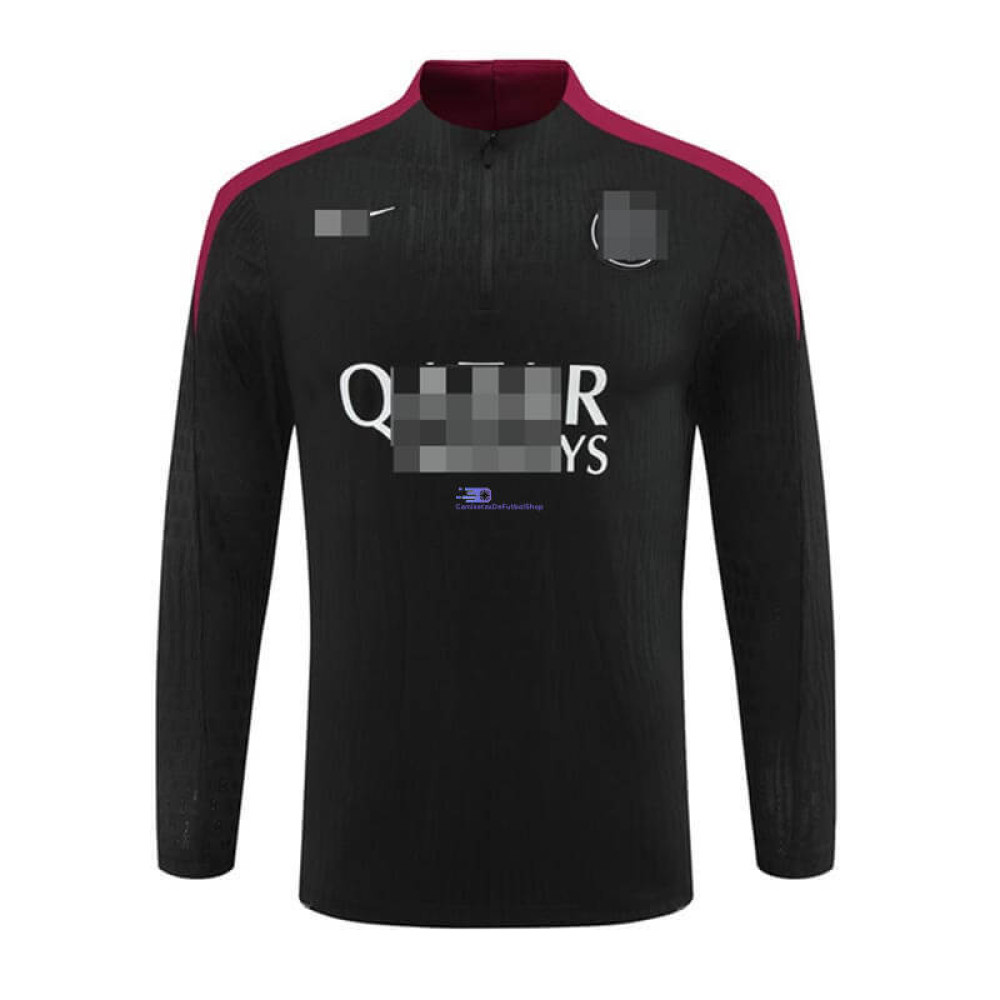 Sudadera de Entrenamiento PSG Negro/Rojo 2024/2025
