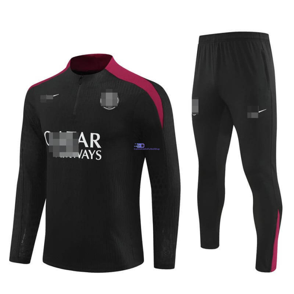 Sudadera de Entrenamiento PSG Negro/Rojo 2024/2025 Kit