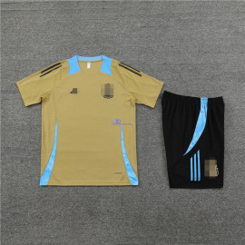 Camiseta de Entrenamiento Argentina Dorado/Azul 2024 Kit