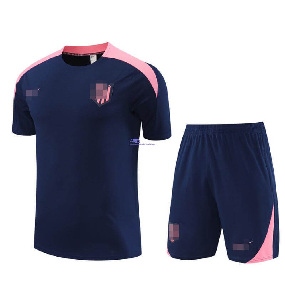 Camiseta de Entrenamiento Atlético de Madrid Azul Oscuro/Rosa 2024/2025 Kit