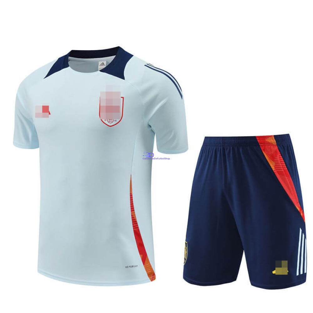 Camiseta de Entrenamiento España Azul Claro 2024 Kit