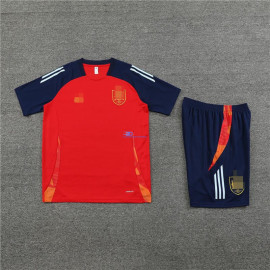 Camiseta de Entrenamiento España Rojo/Azul Marino 2024 Kit