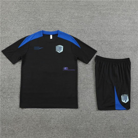 Camiseta de Entrenamiento Holanda Negro/Azul 2024 Kit
