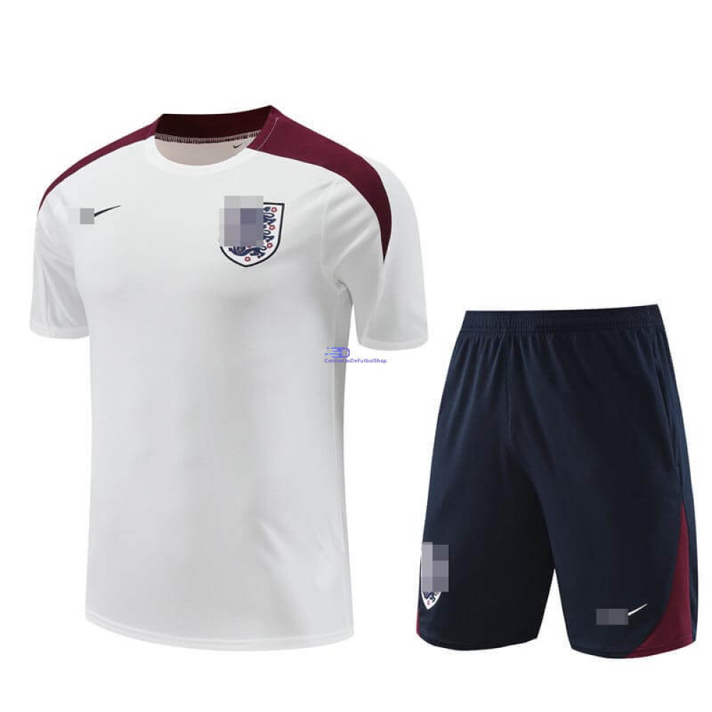 Camiseta de Entrenamiento Inglaterra Blanco/Rojo 2024 Kit