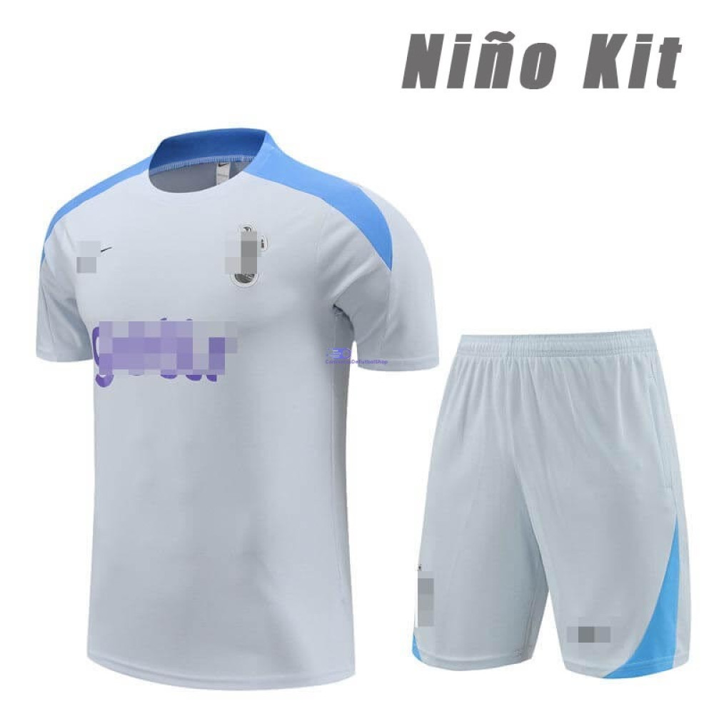 Camiseta de Entrenamiento Tottenham Hotspur Gris Claro 2024/2025 Niño Kit