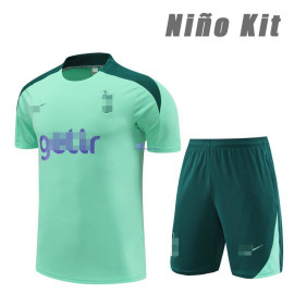 Camiseta de Entrenamiento Tottenham Hotspur Verde 2024/2025 Niño Kit