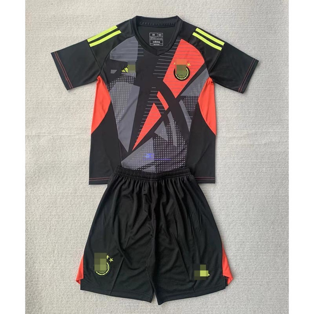 Camiseta De Portero Alemania 2024 Negro Niño Kit