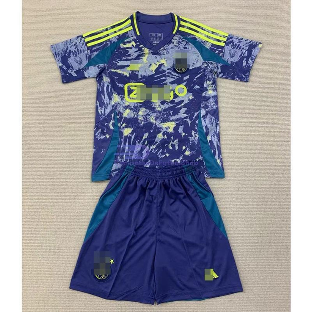 Camiseta Ajax de Ámsterdam 2024/2025 2ª Equipación Niño Kit