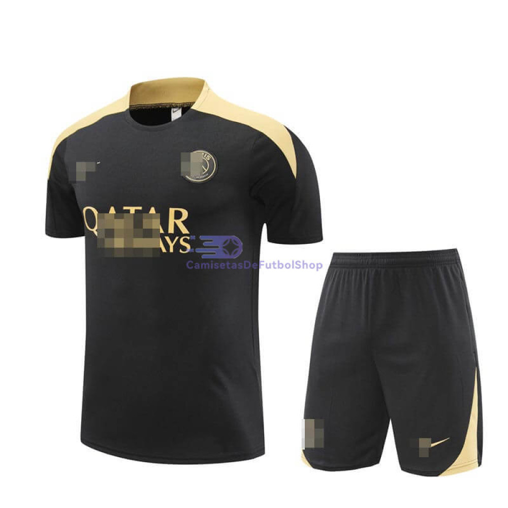 Camiseta de Entrenamiento PSG 2024/2025 Negro/Dorado Kit