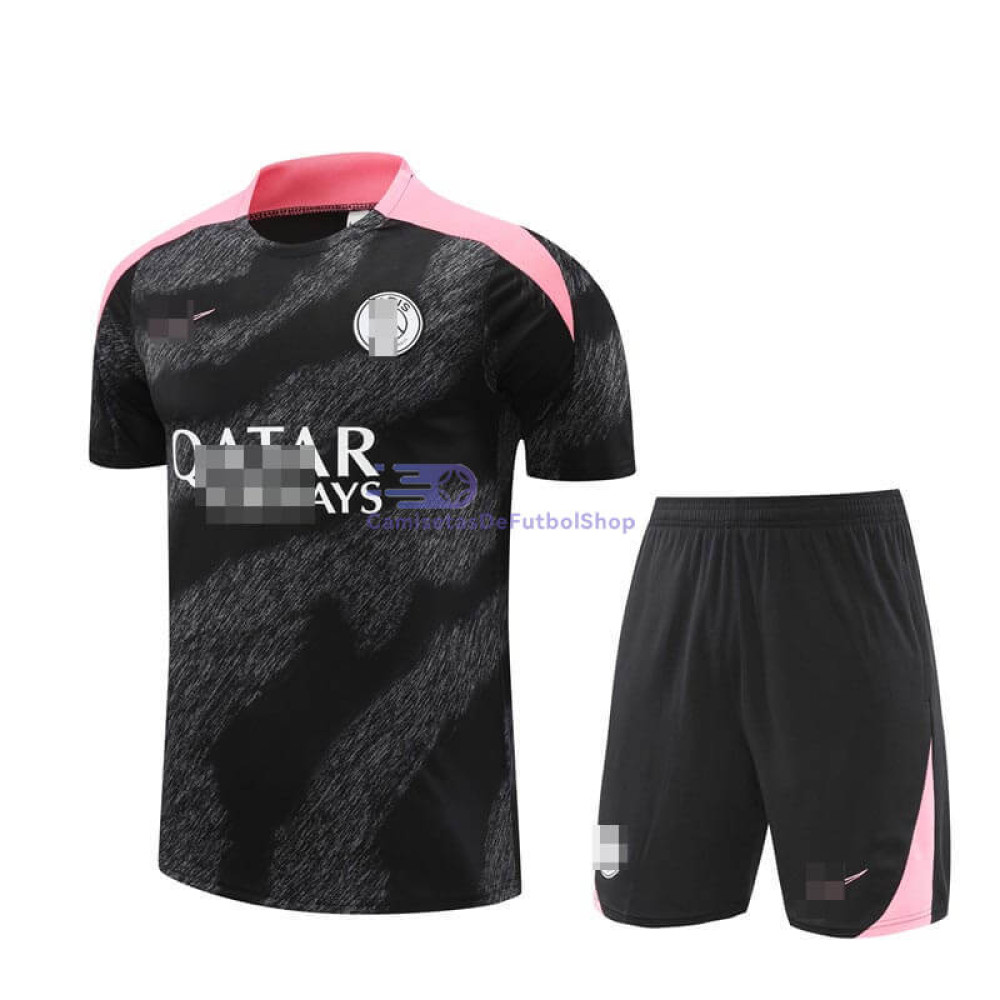 Camiseta de Entrenamiento PSG 2024/2025 Negro/Rosa Kit