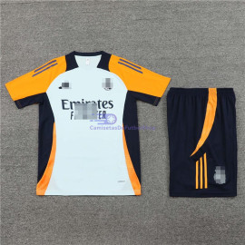 Camiseta de Entrenamiento Real Madrid 2024/2025 Azul Claro/Naranja Kit