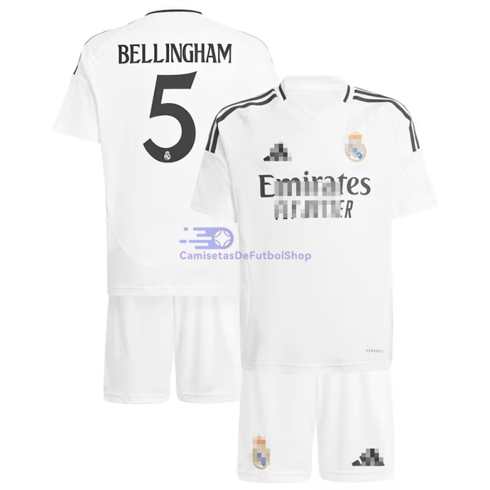 Camiseta Bellingham 5 Real Madrid 2024/2025 1ª Equipación Niño Kit