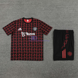 Camiseta de Entrenamiento Manchester United Negro/Rojo 2024/2025 Kit