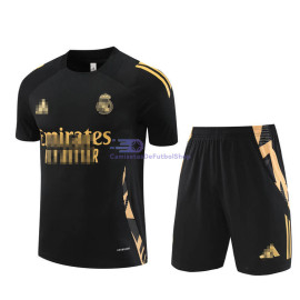 Camiseta de Entrenamiento Real Madrid Negro/Dorado 2024/2025 Kit