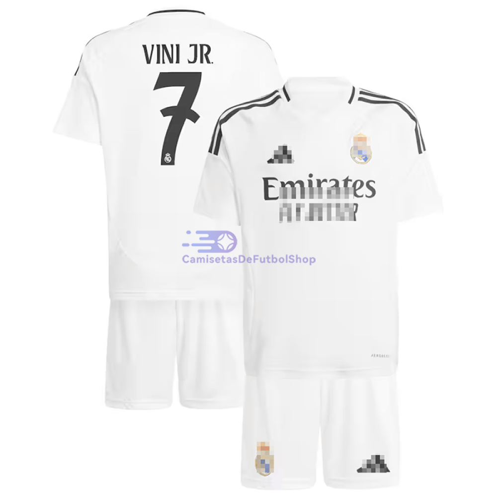 Camiseta Vini Jr. 7 Real Madrid 2024/2025 1ª Equipación Niño Kit