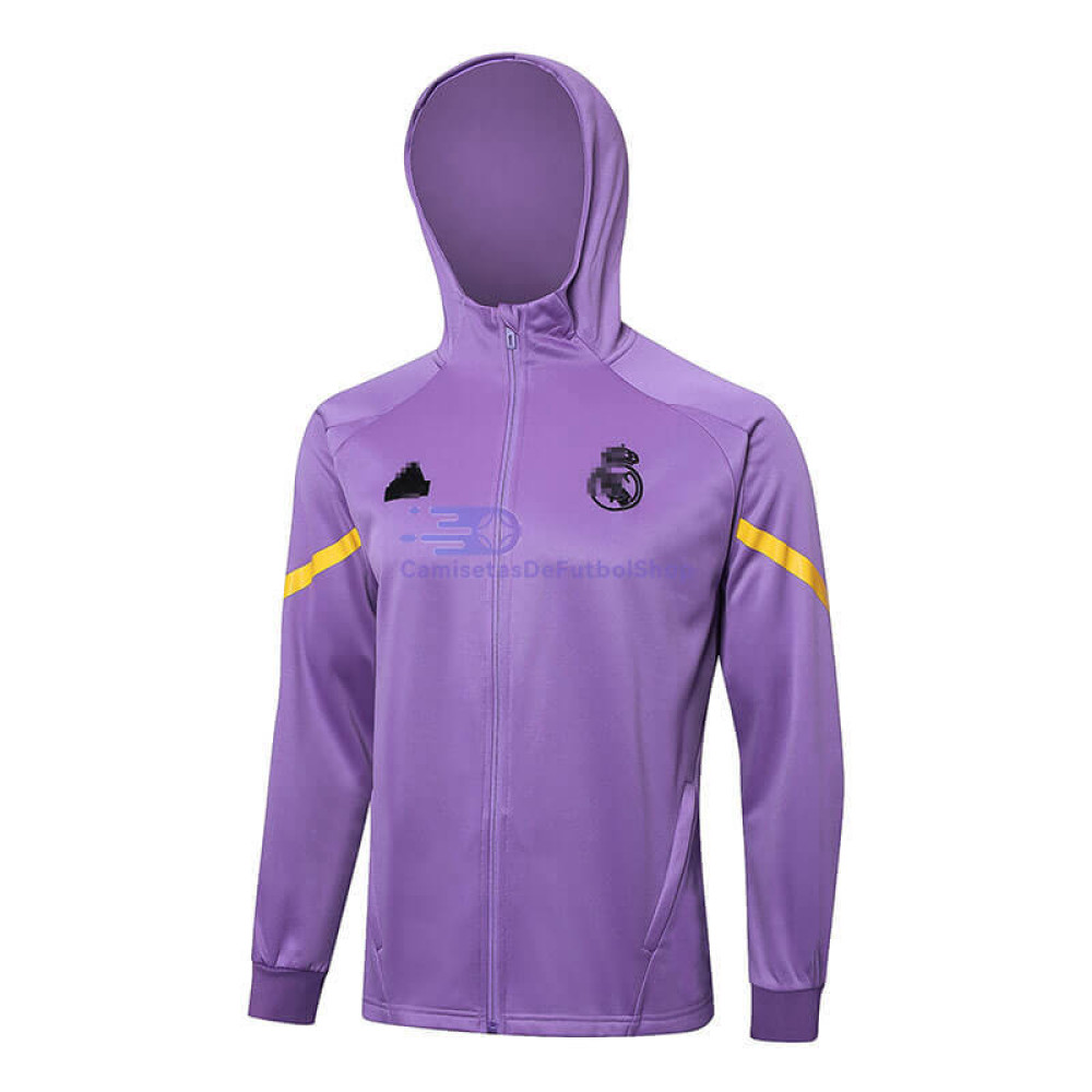 Chaqueta Con Capucha Real Madrid Morado 2024/2025