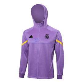 Chaqueta Con Capucha Real Madrid Morado 2024/2025