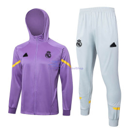 Chaqueta Con Capucha Real Madrid Morado 2024/2025
