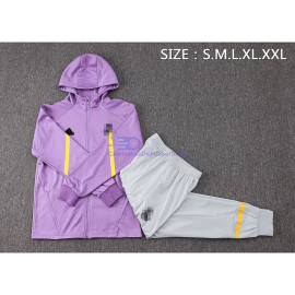 Chaqueta Con Capucha Real Madrid Morado 2024/2025