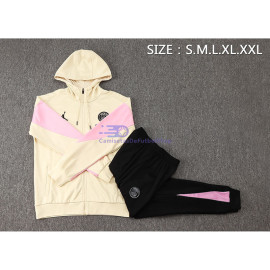 Chandal Con Capucha PSG Beige/Rosa 2024/2025