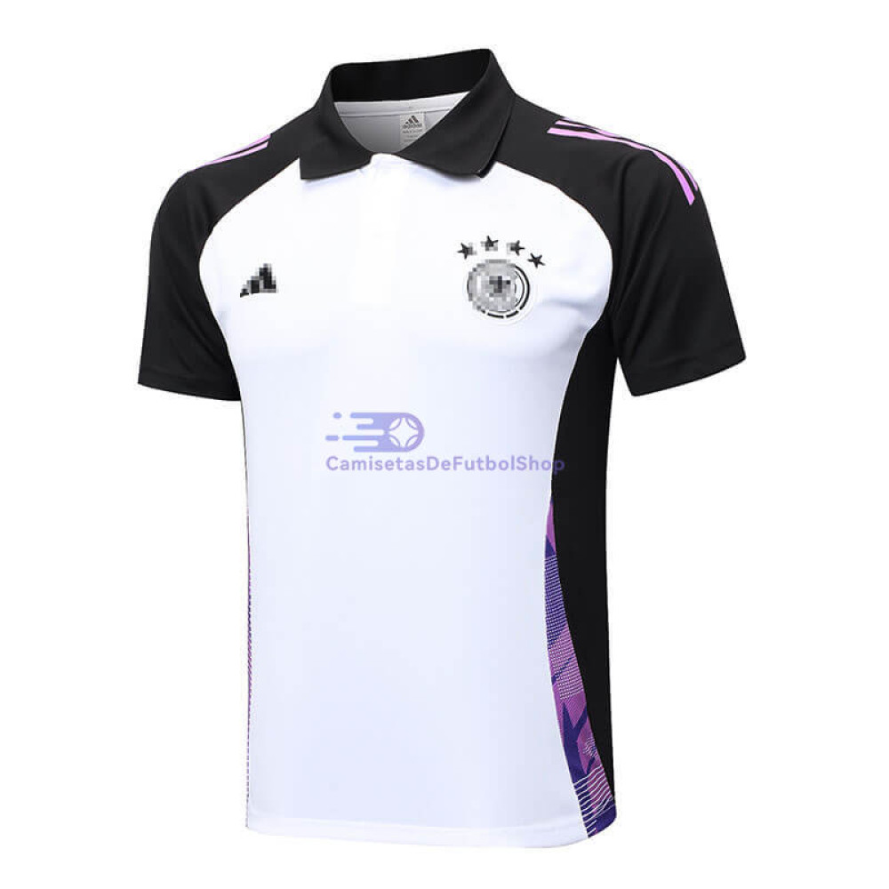 Polo Alemania Blanco/Negro 2024