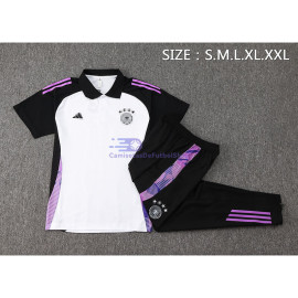 Polo Alemania Blanco/Negro 2024
