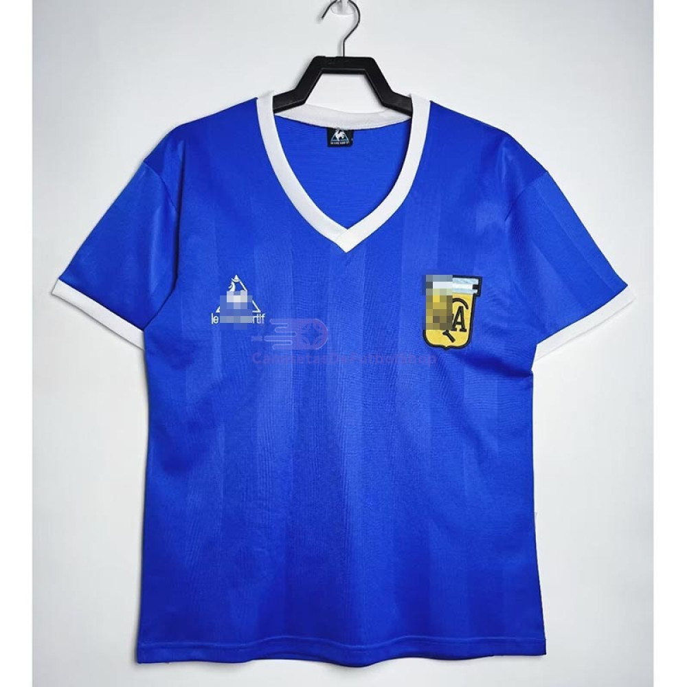 Camiseta Argentina 1986 2ª Equipación Retro Cuartos de Final