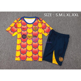 Camiseta de Entrenamiento Barcelona Amarillo/Rojo 2024/2025 Kit